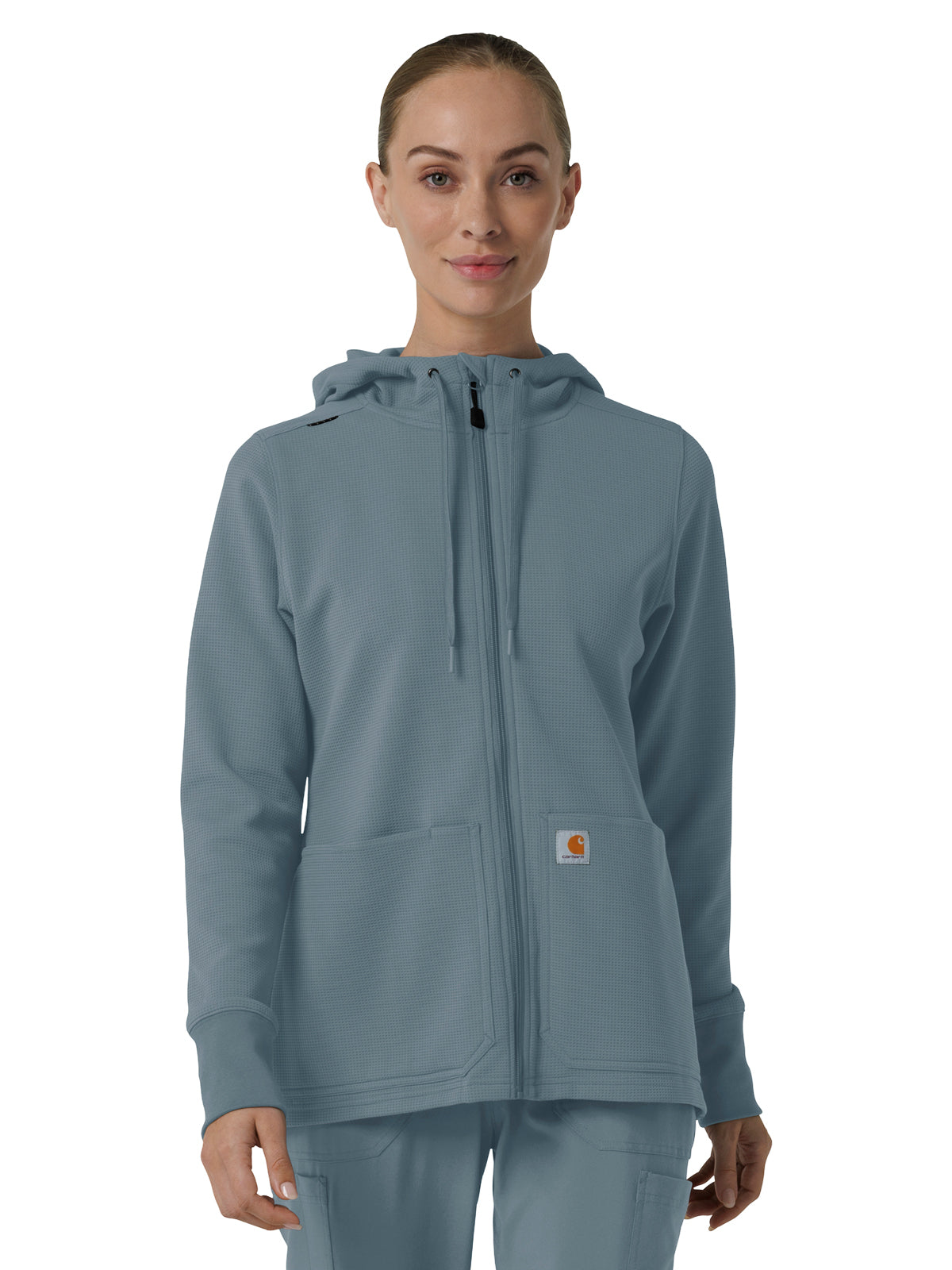 Carhartt Scrubs - Layers - Women's Three-Pocket Full Zip Waffle Hoodie