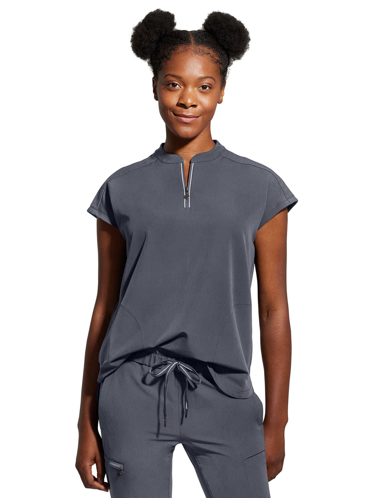 Healing Hands - 360 - Women's 2-Pocket Sandy Mandarin Collar Top