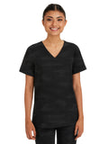 Healing Hands - HH PL Jacquard - Women's 2-Pocket Joy Camo V-Neck Top
