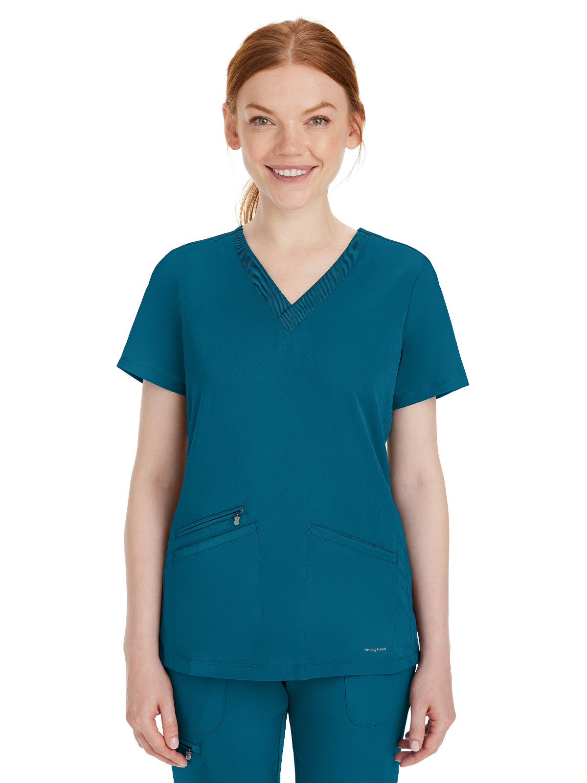 Healing Hands - HH Works - Women's 3-Pocket Mariah Rib V-Neck Top