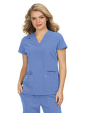 koi - Next Gen - Women's Three-Pocket Wide V-Neck Stretch Hustle and Heart Top