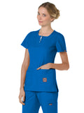 koi - Lite - Women's Four-Pocket Zipper Neck Serenity Top