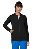 koi- Essentials - Women's Four-Pocket Zipper-Front Scrub Jacket