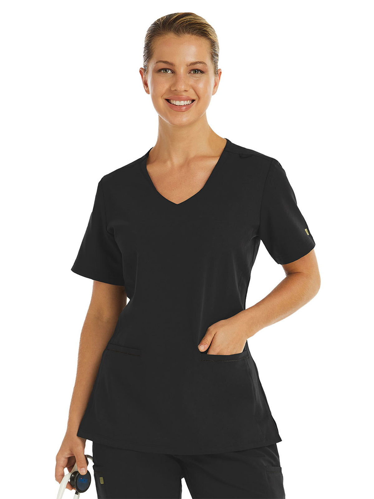 Maevn - Matrix Pro - Women's Two-Pocket Knit V-neck Top