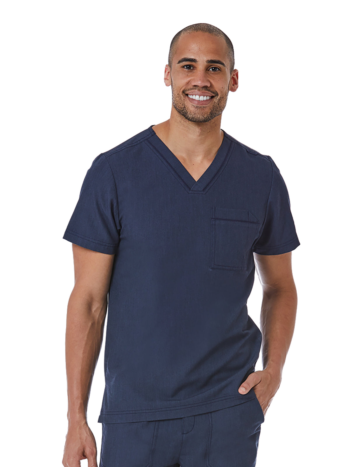 Maevn - Matrix Pro - Men's One-Pocket Tuckable Contrast Piping V-Neck  Top