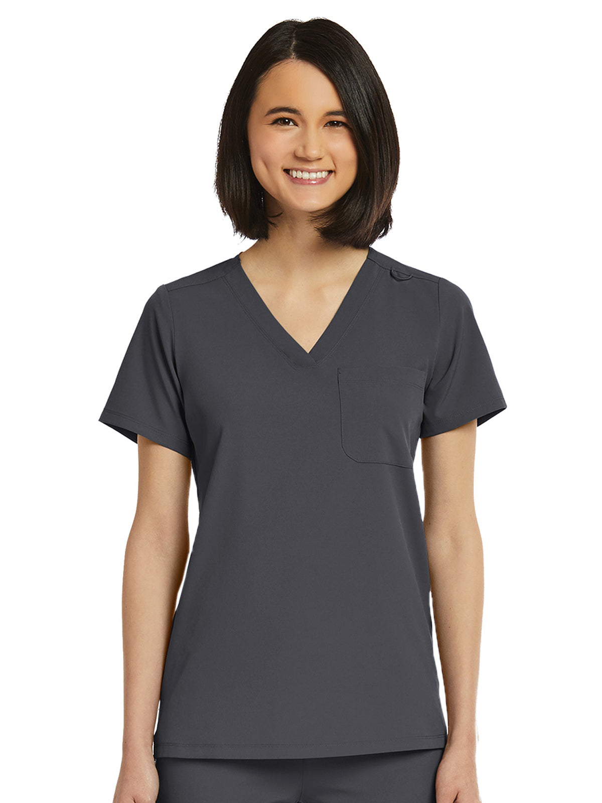 ScrubJoy Originals - Women's Fitted One-Pocket V-Neck Top
