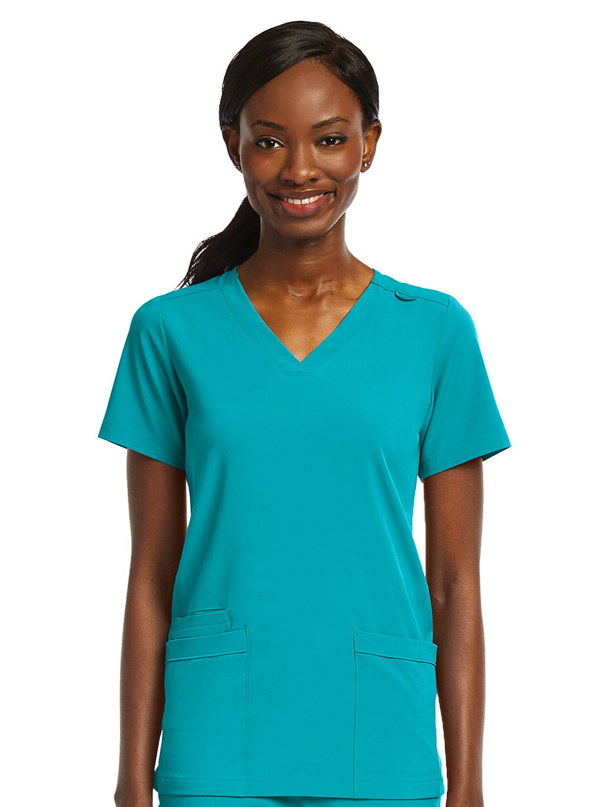 ScrubJoy Originals - Women's Fitted Two-Pocket V-Neck Top