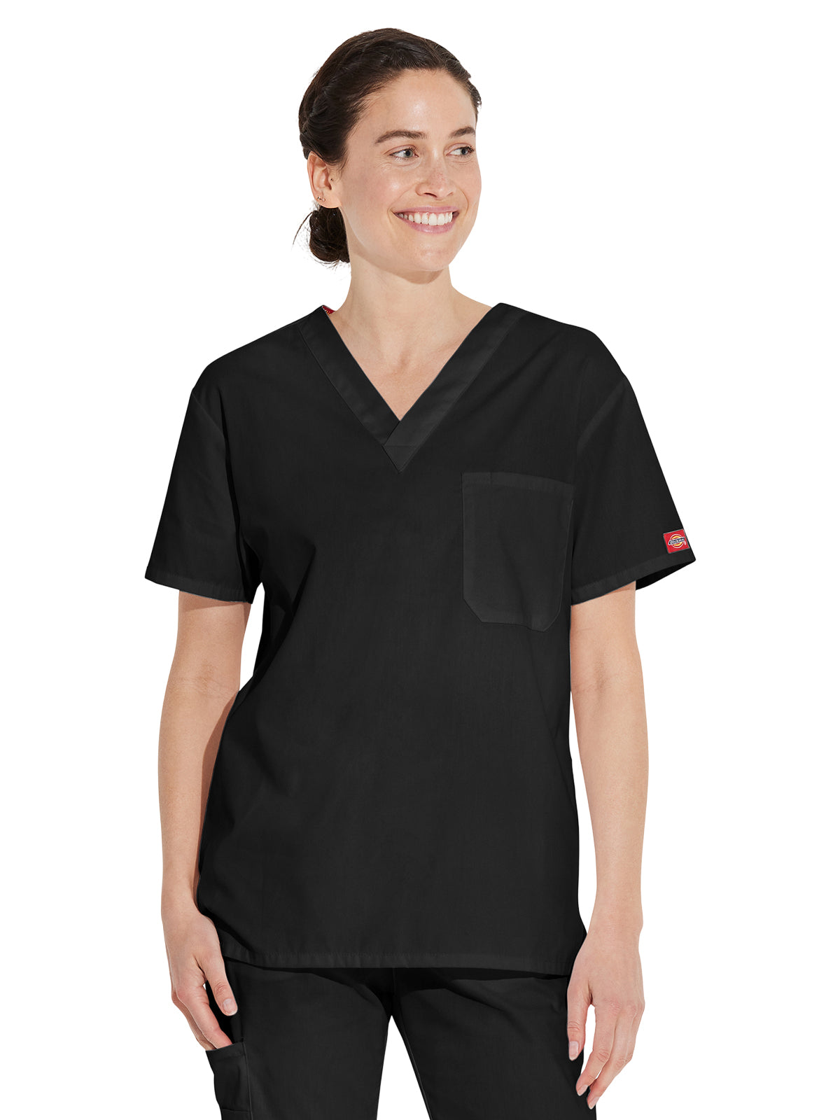 Dickies Medical - EDS Signature - Unisex 1-Pocket Tuckable V-Neck Top