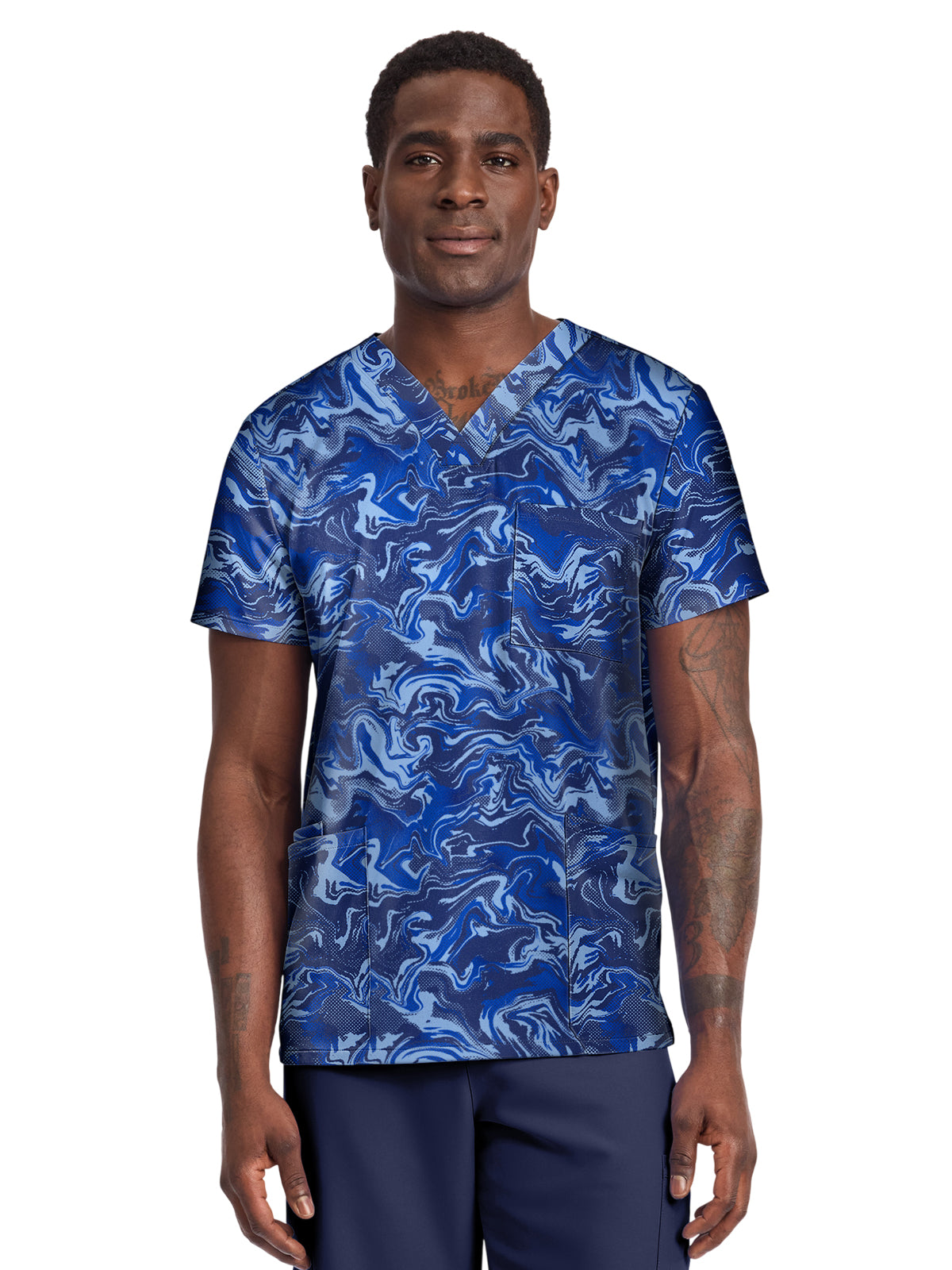 Cherokee - Genuine - Unisex V-Neck Print Top