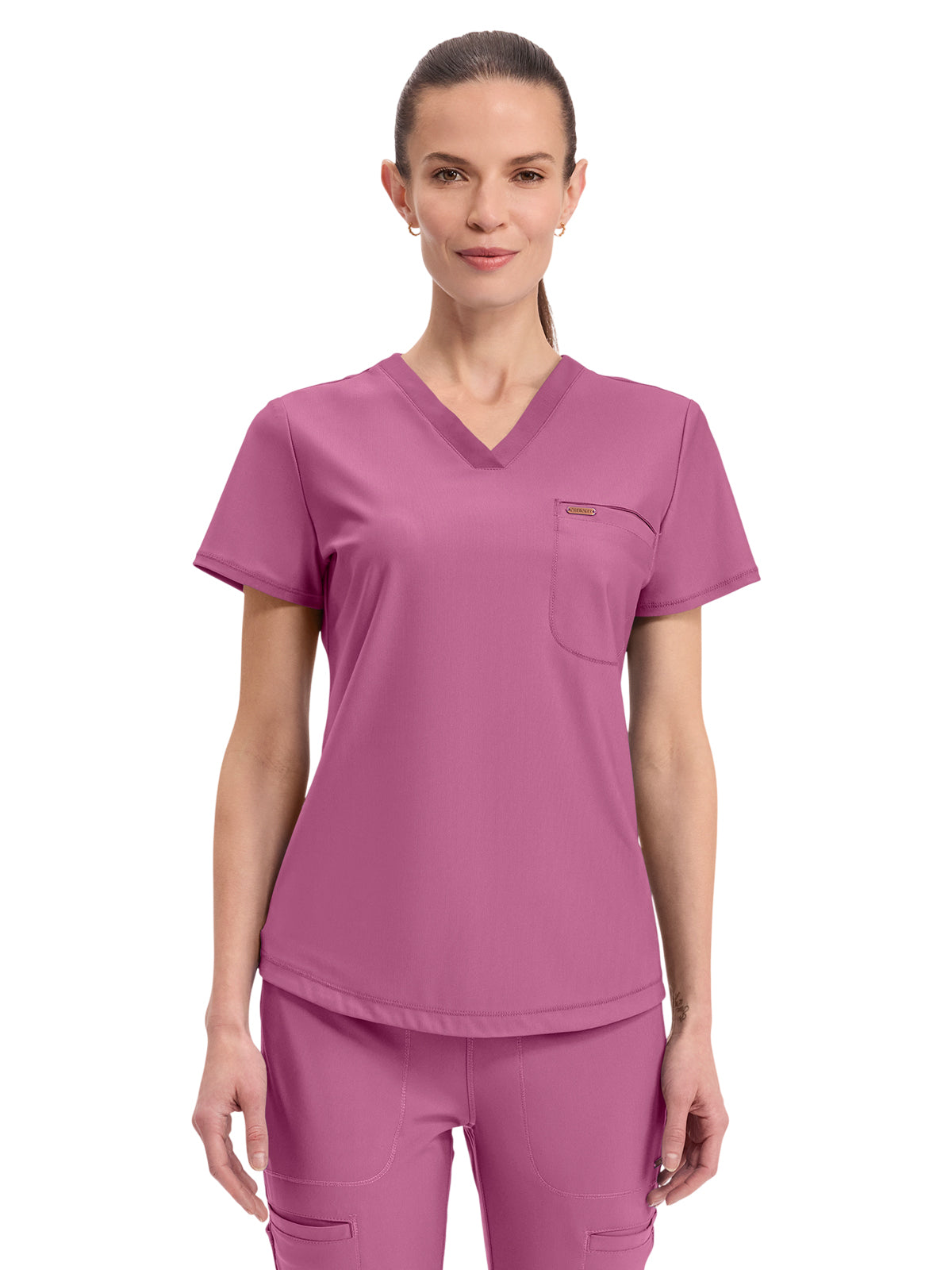 Cherokee - Form - Women's 1-Pocket Tuckable V-Neck Top