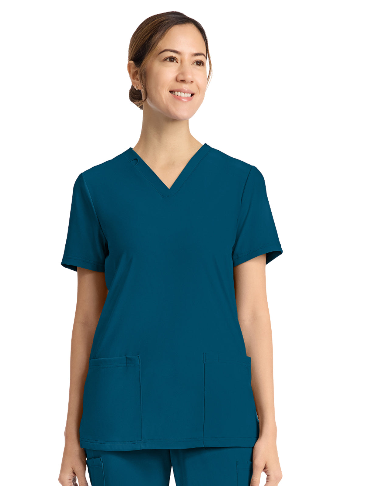 Cherokee - Cherokee Achieve - Women's 2-Pocket V-Neck Top