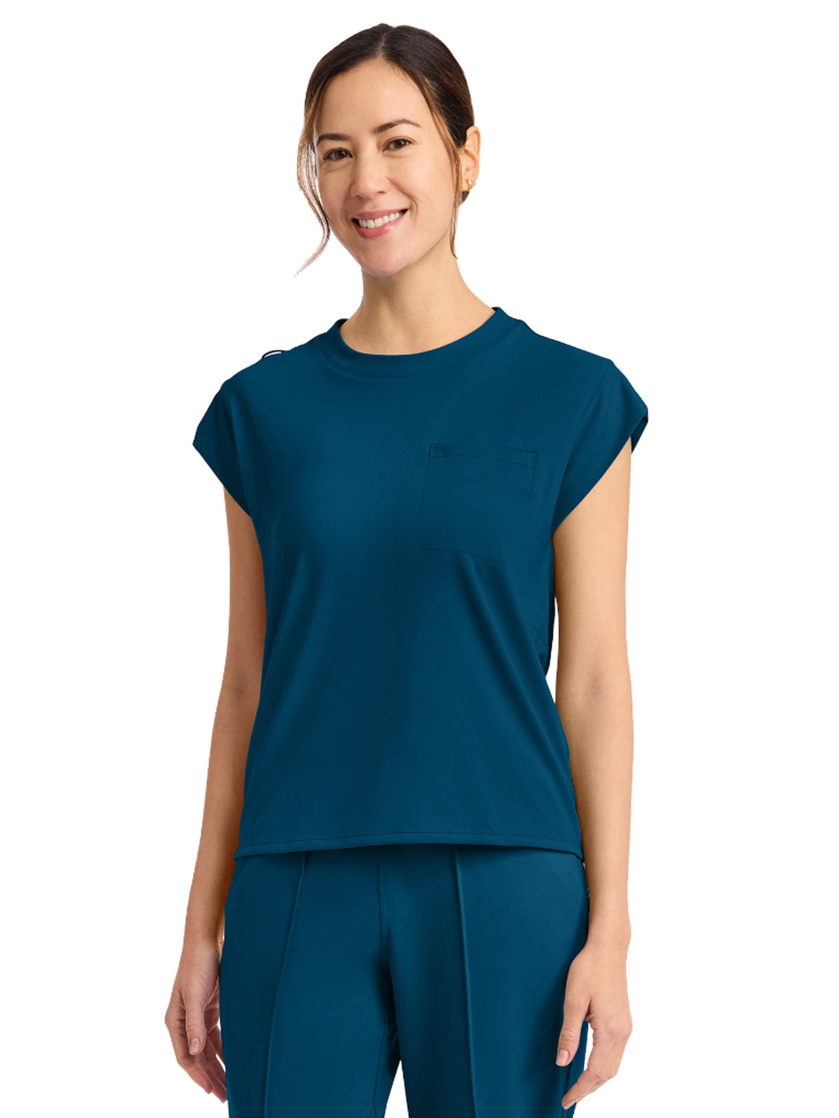 Cherokee - Cherokee Achieve - Women's 1-Pocket Crew Neck Top