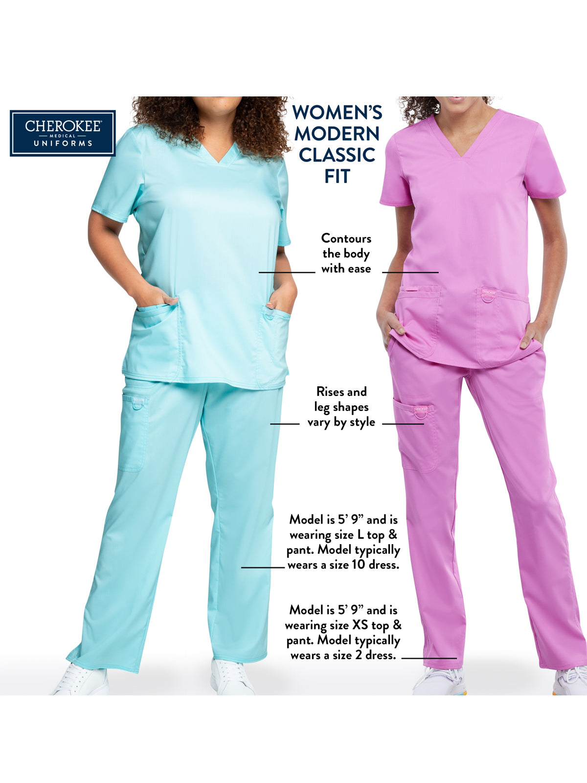 Cherokee - Cherokee Achieve - Women's 1-Pocket Crew Neck Top