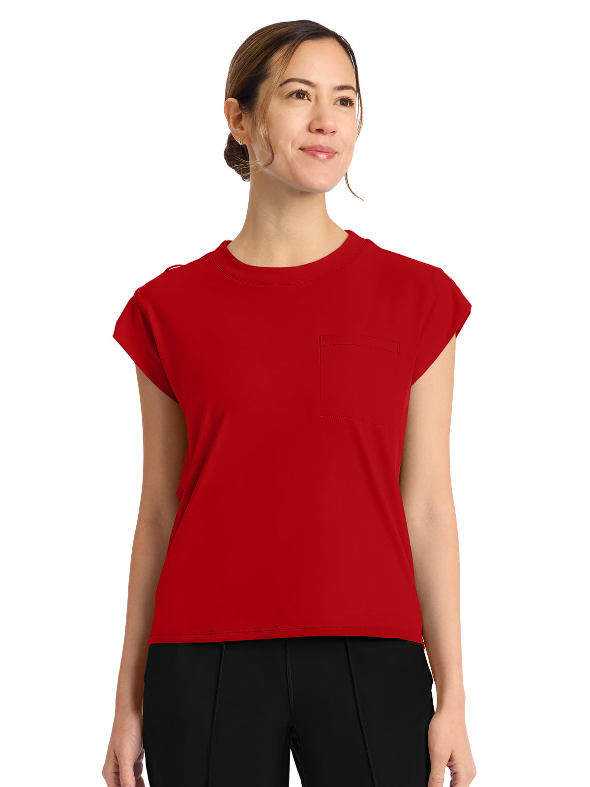 Cherokee - Cherokee Achieve - Women's 1-Pocket Crew Neck Top