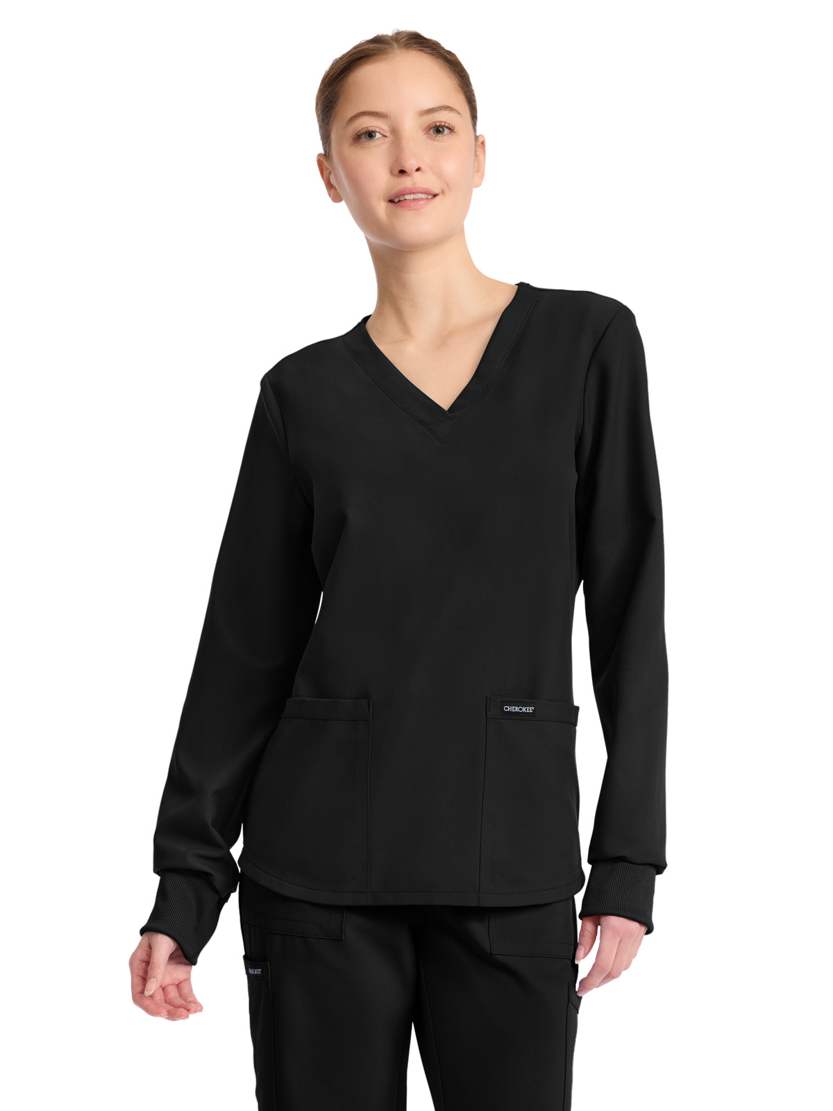 Cherokee - Workwear Originals Ultra - Women's 2-Pocket Long Sleeve Top