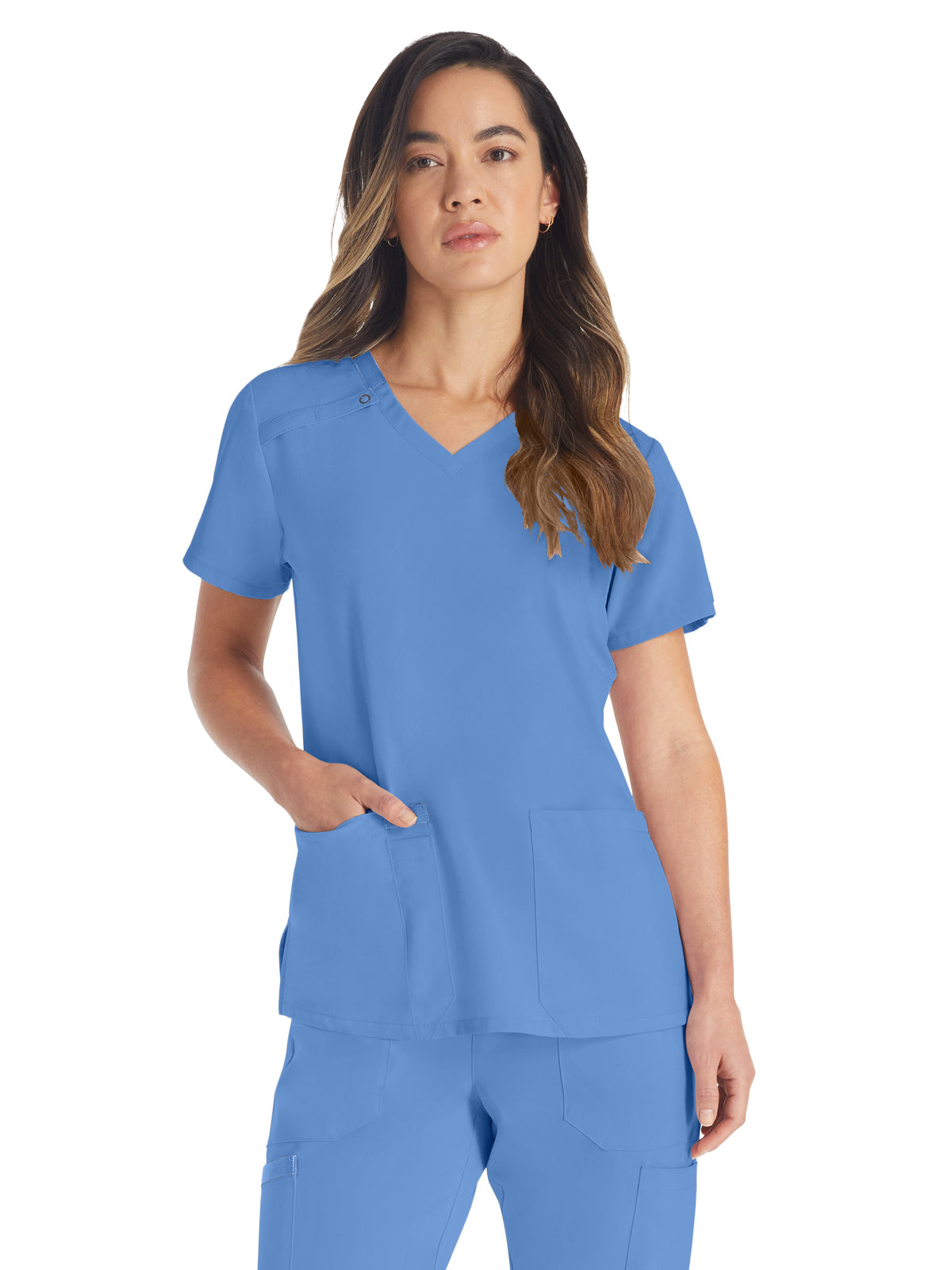 Dickies Medical - EDS Essentials - Women's 2-Pocket Contemporary V-Neck Top